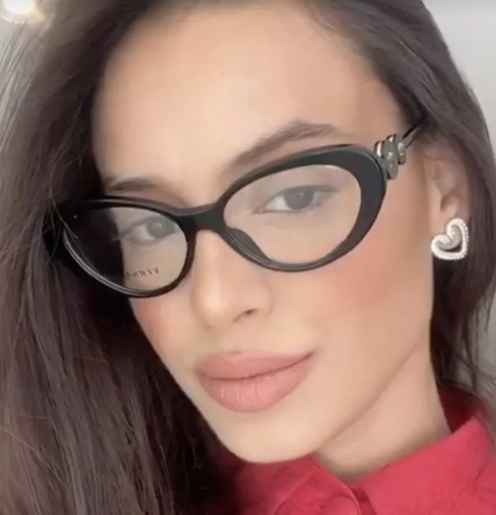 NWT Versace VE3331U-U55 Black Cat-Eye 55mm Glasses